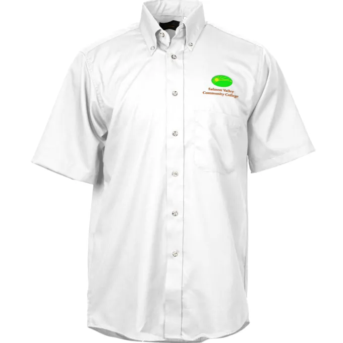 Soil Release Button Down SS Poplin Shirt - Men's - 24 hr