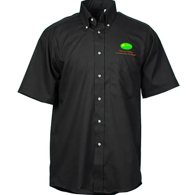 Soil Release Button Down SS Poplin Shirt - Men's - 24 hr
