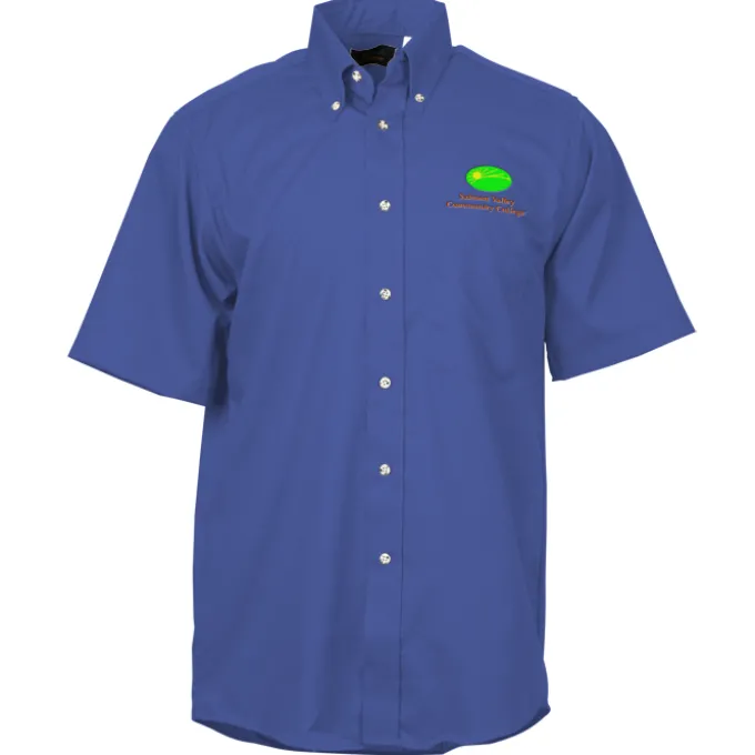 Soil Release Button Down SS Poplin Shirt - Men's - 24 hr