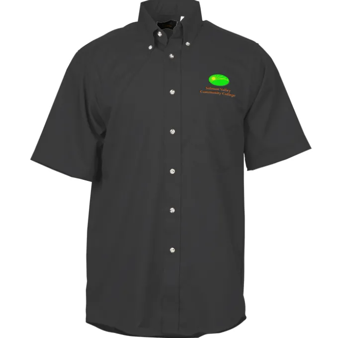 Soil Release Button Down SS Poplin Shirt - Men's - 24 hr