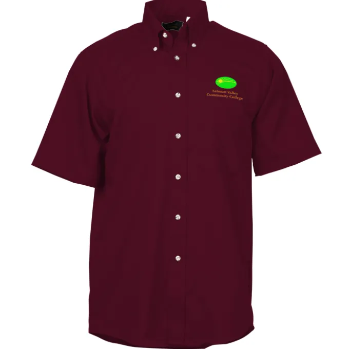 Soil Release Button Down SS Poplin Shirt - Men's - 24 hr