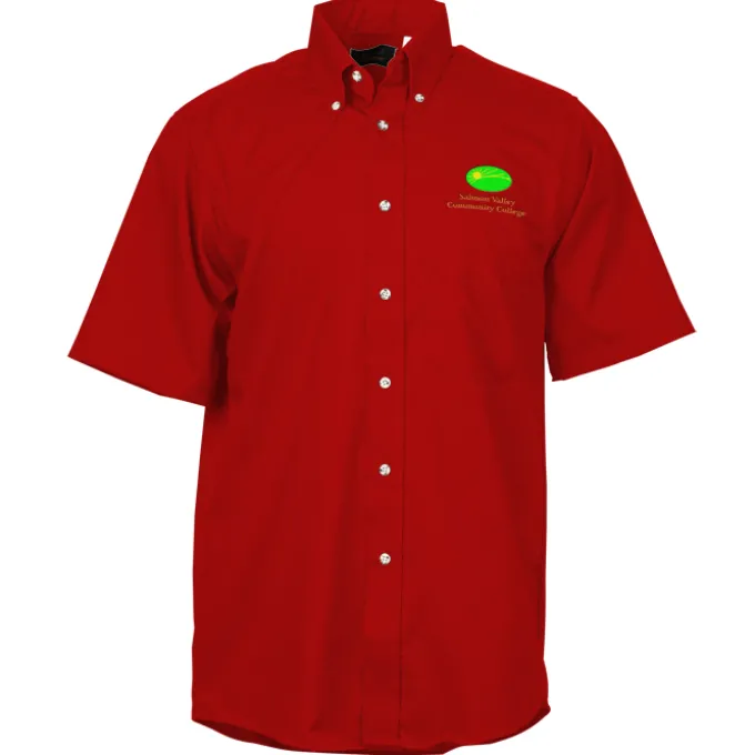 Soil Release Button Down SS Poplin Shirt - Men's - 24 hr