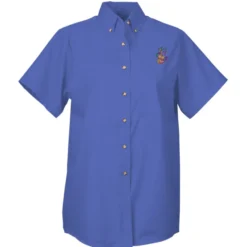 Soil Release Button Down SS Poplin Shirt - Ladies' - 24 hr