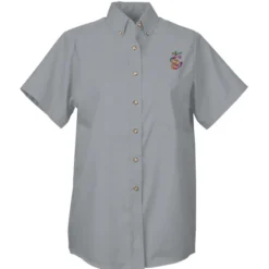 Soil Release Button Down SS Poplin Shirt - Ladies' - 24 hr