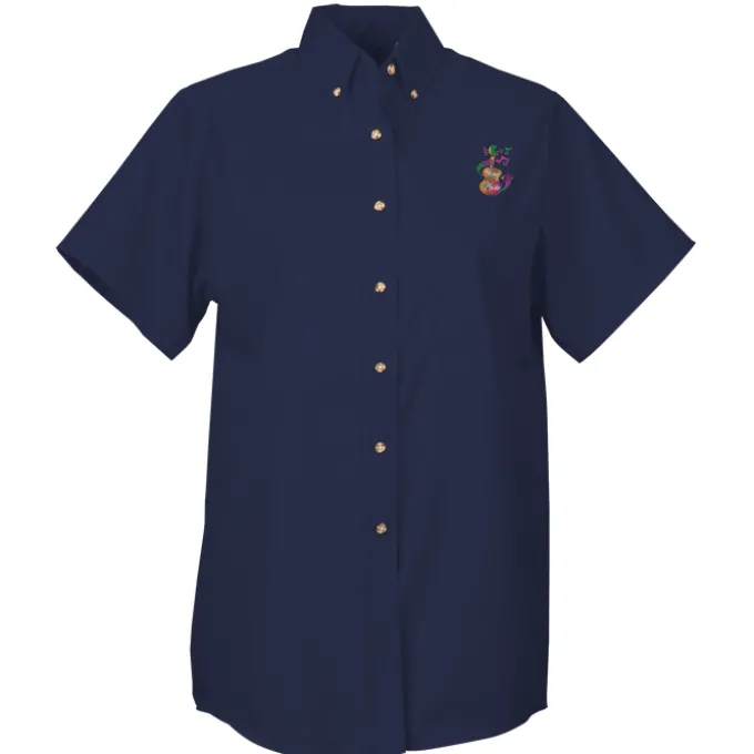 Soil Release Button Down SS Poplin Shirt - Ladies' - 24 hr