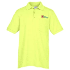 Soil Release Jersey Knit Pocket Polo - Men's