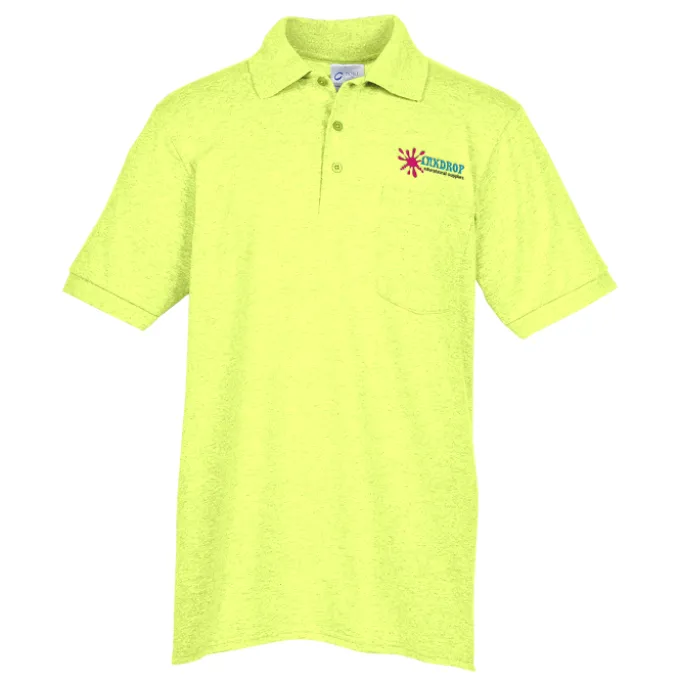 Soil Release Jersey Knit Pocket Polo - Men's