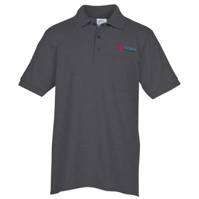 Soil Release Jersey Knit Pocket Polo - Men's