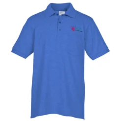 Soil Release Jersey Knit Pocket Polo - Men's