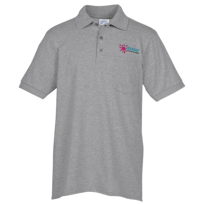 Soil Release Jersey Knit Pocket Polo - Men's