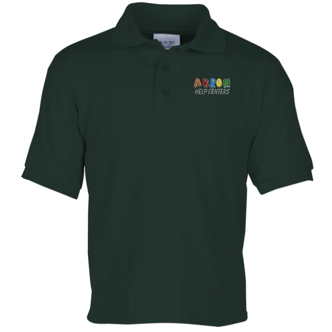 Soil Release Jersey Knit Polo - Youth