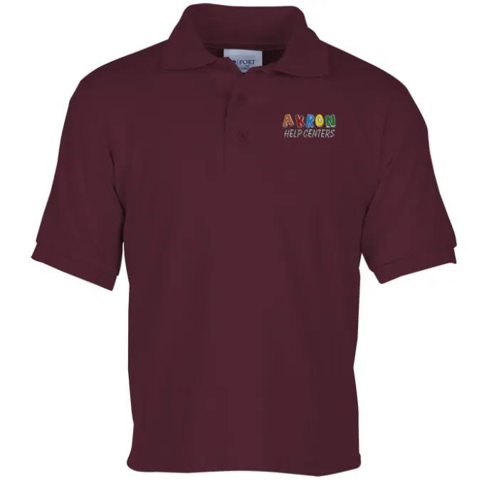 Soil Release Jersey Knit Polo - Youth