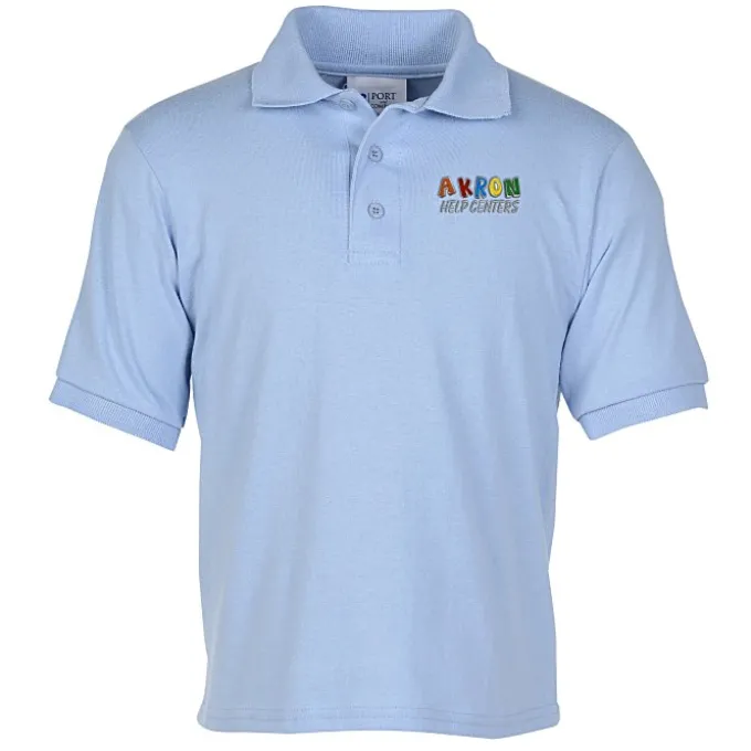 Soil Release Jersey Knit Polo - Youth