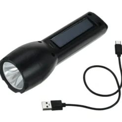 Solar Powered Rechargeable COB Flashlight