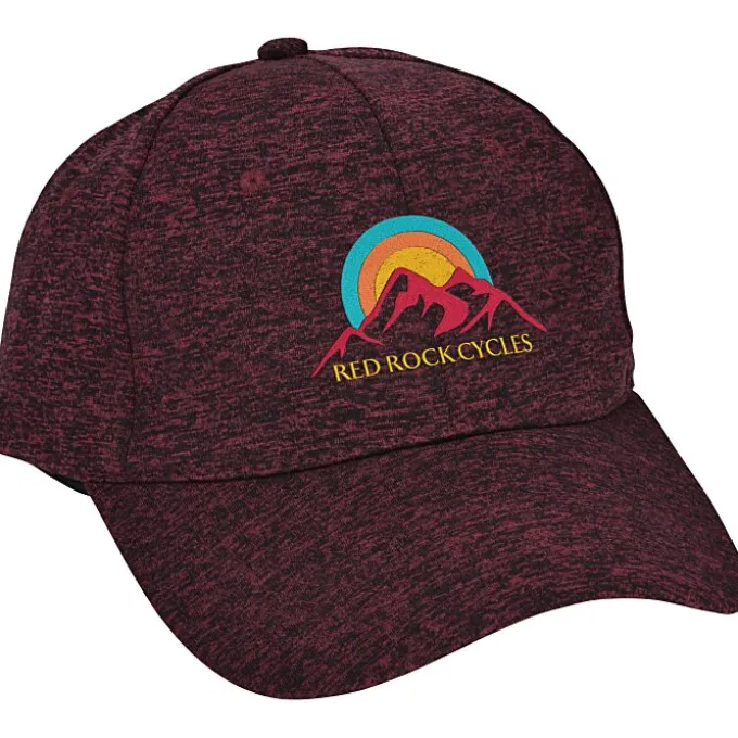 Solid Heathered Cap - Embroidered