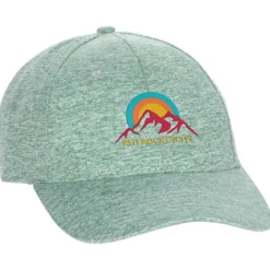 Solid Heathered Cap - Embroidered