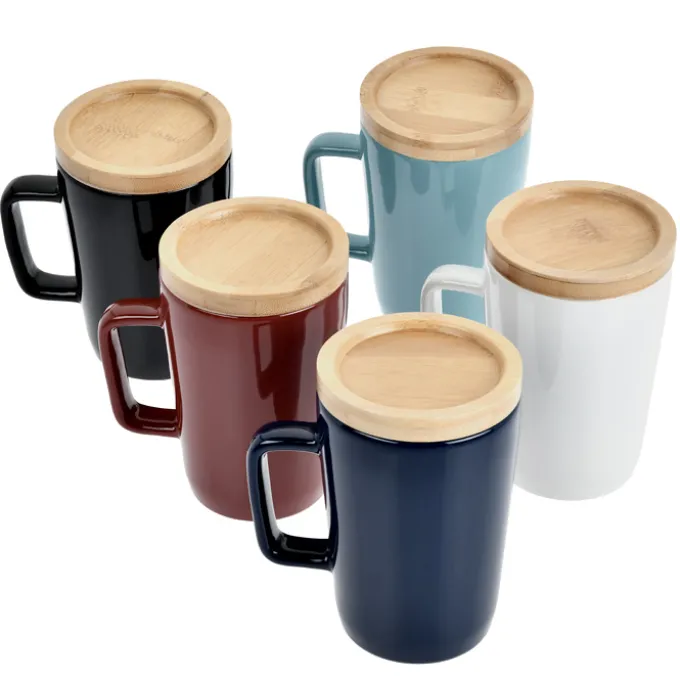 Sonder Coffee Mug with Bamboo Lid / Coaster - 14 oz