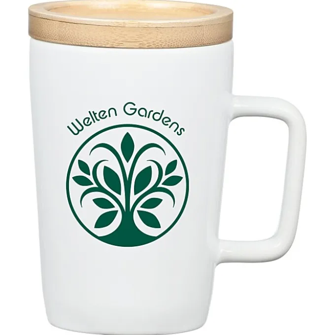 Sonder Coffee Mug with Bamboo Lid / Coaster - 14 oz