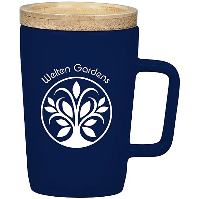 Sonder Coffee Mug with Bamboo Lid / Coaster - 14 oz