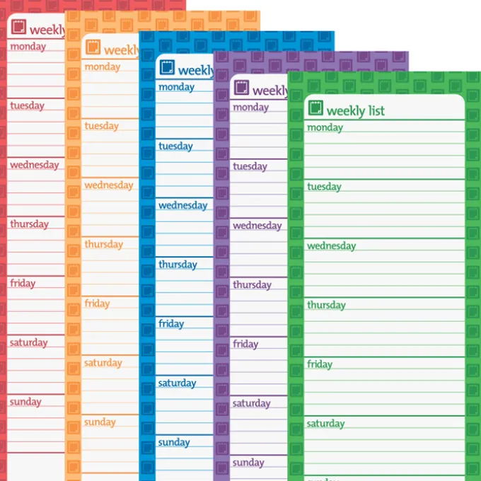 Souvenir Magnetic Manager Notepad - Weekly - 50 Sheet