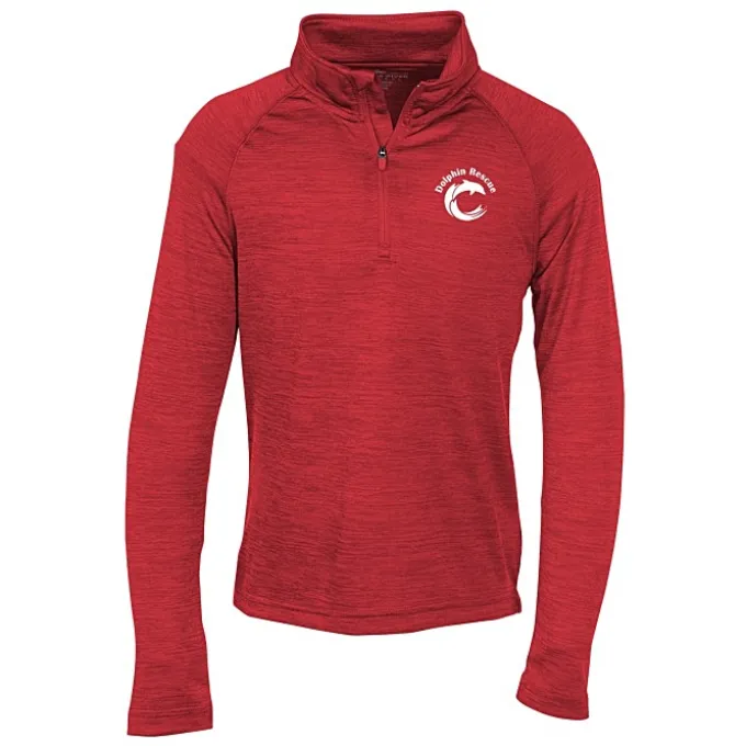 Space-Dyed 1/4-Zip Performance Pullover - Youth - Screen