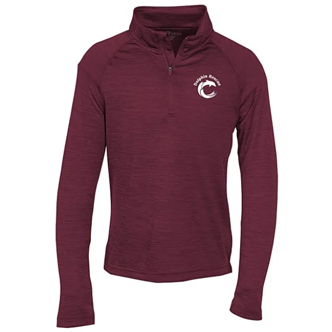 Space-Dyed 1/4-Zip Performance Pullover - Youth - Screen