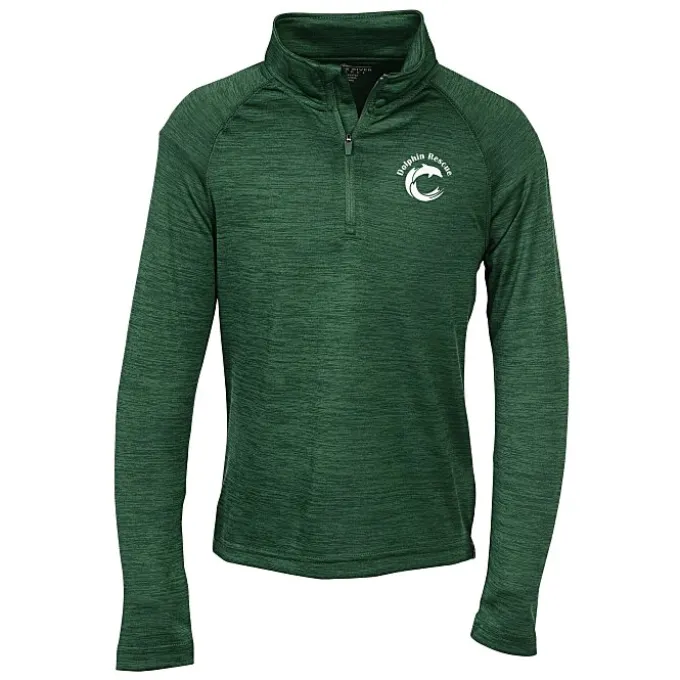 Space-Dyed 1/4-Zip Performance Pullover - Youth - Screen