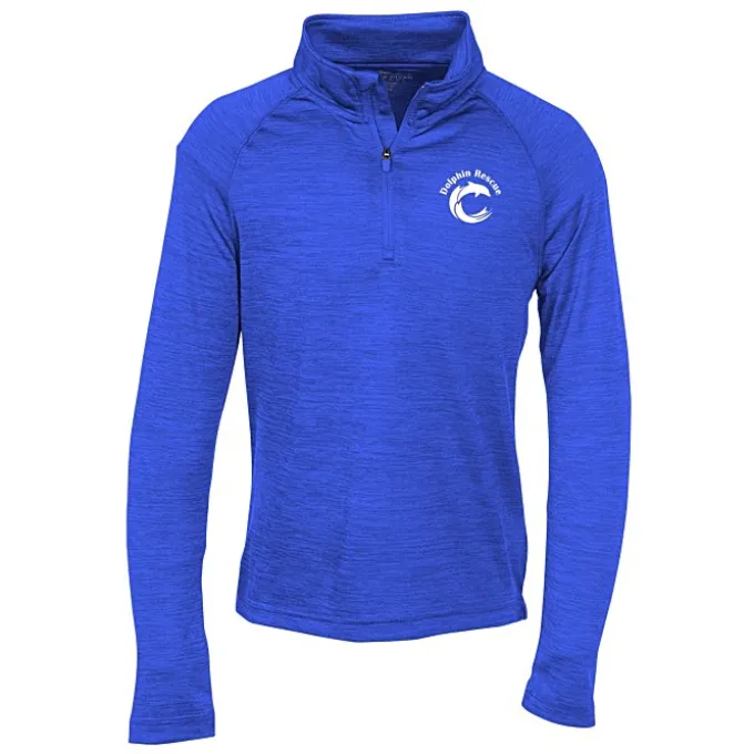 Space-Dyed 1/4-Zip Performance Pullover - Youth - Screen