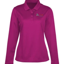 Spin Dye Long Sleeve Pique Polo - Ladies' - Embroidered