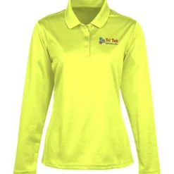 Spin Dye Long Sleeve Pique Polo - Ladies' - Embroidered