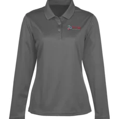 Spin Dye Long Sleeve Pique Polo - Ladies' - Embroidered