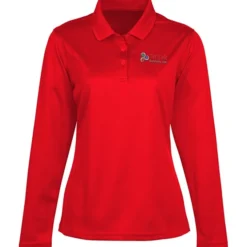 Spin Dye Long Sleeve Pique Polo - Ladies' - Embroidered