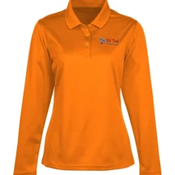 Spin Dye Long Sleeve Pique Polo - Ladies' - Embroidered