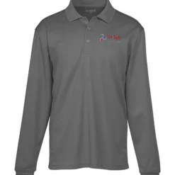 Spin Dye Long Sleeve Pique Polo - Men's - Embroidered