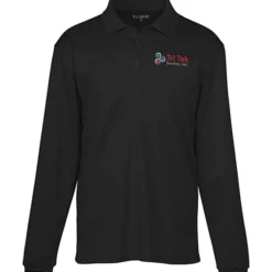 Spin Dye Long Sleeve Pique Polo - Men's - Embroidered