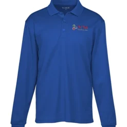 Spin Dye Long Sleeve Pique Polo - Men's - Embroidered