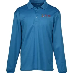 Spin Dye Long Sleeve Pique Polo - Men's - Embroidered