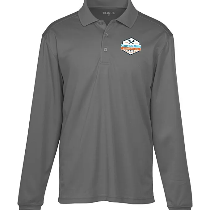 Spin Dye Long Sleeve Pique Polo - Men's - Full Color
