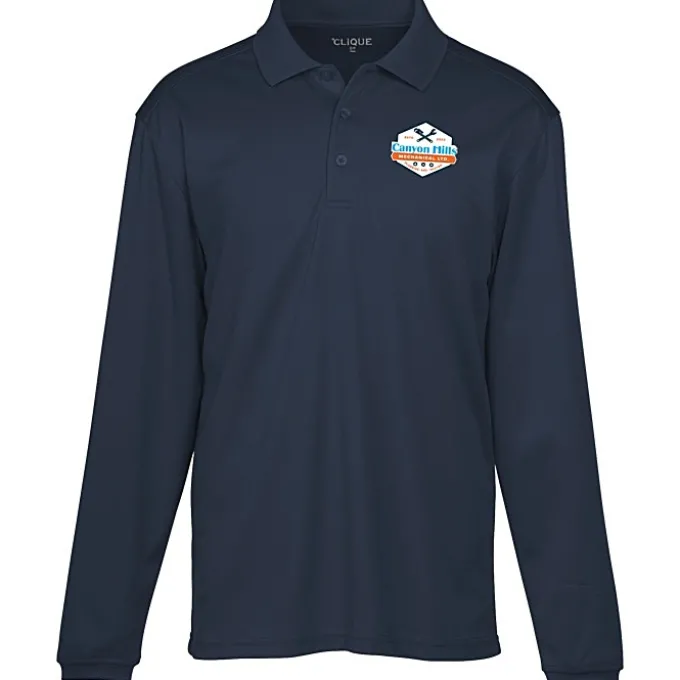 Spin Dye Long Sleeve Pique Polo - Men's - Full Color