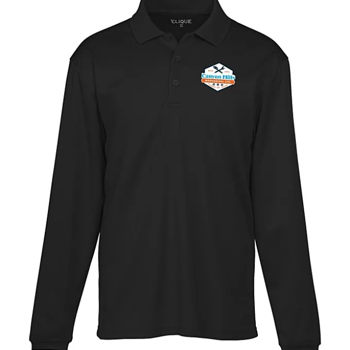Spin Dye Long Sleeve Pique Polo - Men's - Full Color