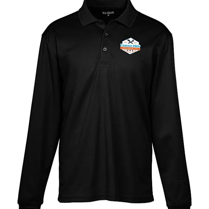 Spin Dye Long Sleeve Pique Polo - Men's - Full Color