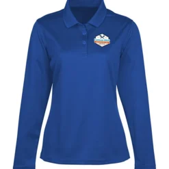 Spin Dye Long Sleeve Pique Polo - Ladies' - Full Color