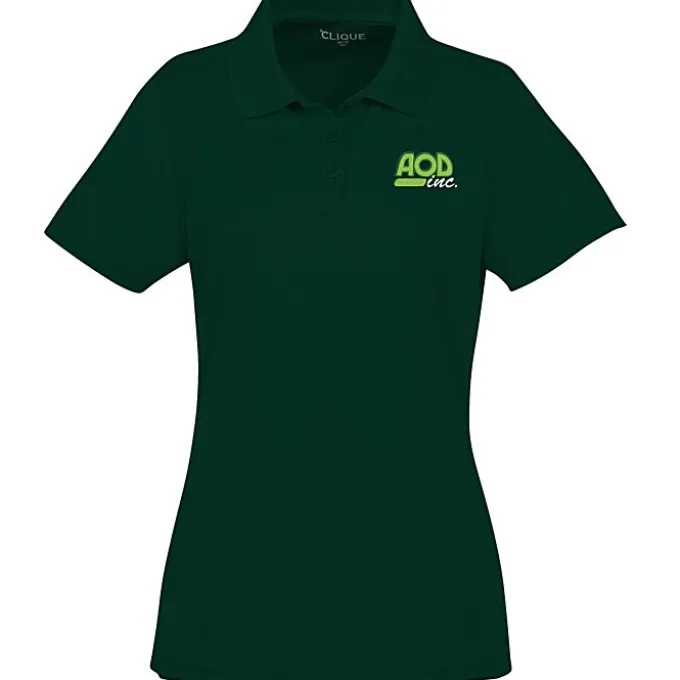 Spin Dye Pique Polo - Ladies' - Embroidered