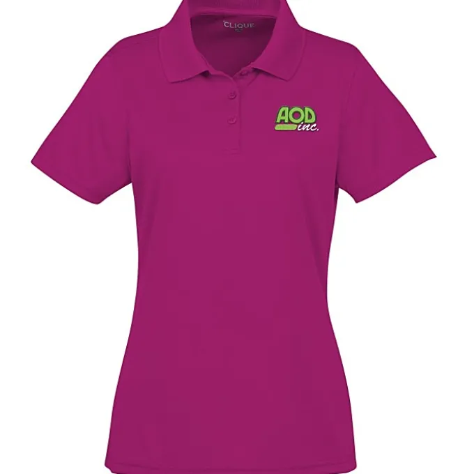 Spin Dye Pique Polo - Ladies' - Embroidered