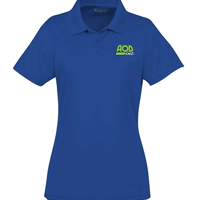Spin Dye Pique Polo - Ladies' - Embroidered