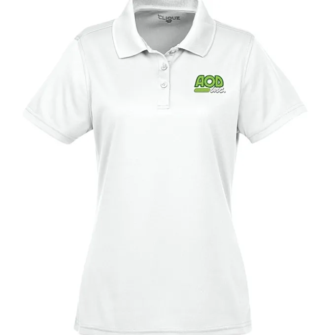 Spin Dye Pique Polo - Ladies' - Embroidered