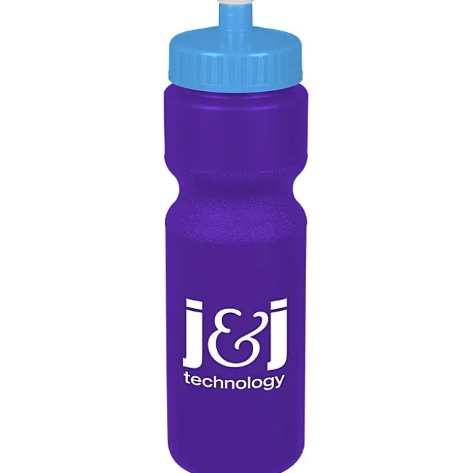 Sport Bottle with Push Pull Lid - 28 oz - Colors