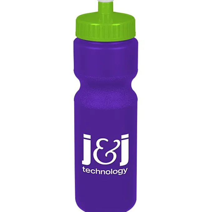 Sport Bottle with Push Pull Lid - 28 oz - Colors
