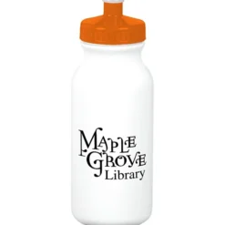 Sport Bottle with Push Pull Lid - 20 oz - White