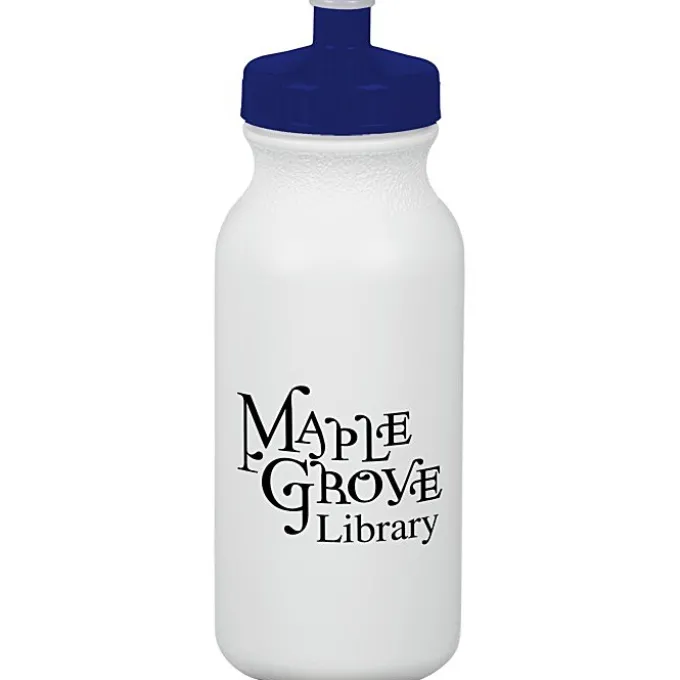 Sport Bottle with Push Pull Lid - 20 oz - White